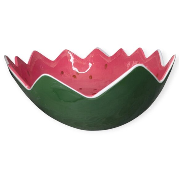 Melamine Watermelon Bowl & Serving Utensil Set of 3 - Picture 7 of 12